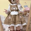 Kitsune Corudroy Suspender Dress