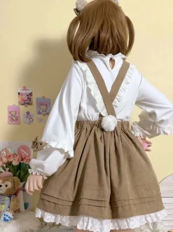Kitsune Corudroy Suspender Dress