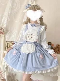 Kitsune Corudroy Suspender Dress