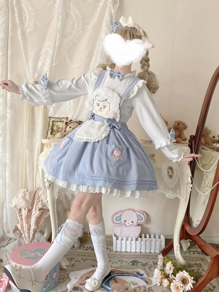 Kitsune Corudroy Suspender Dress