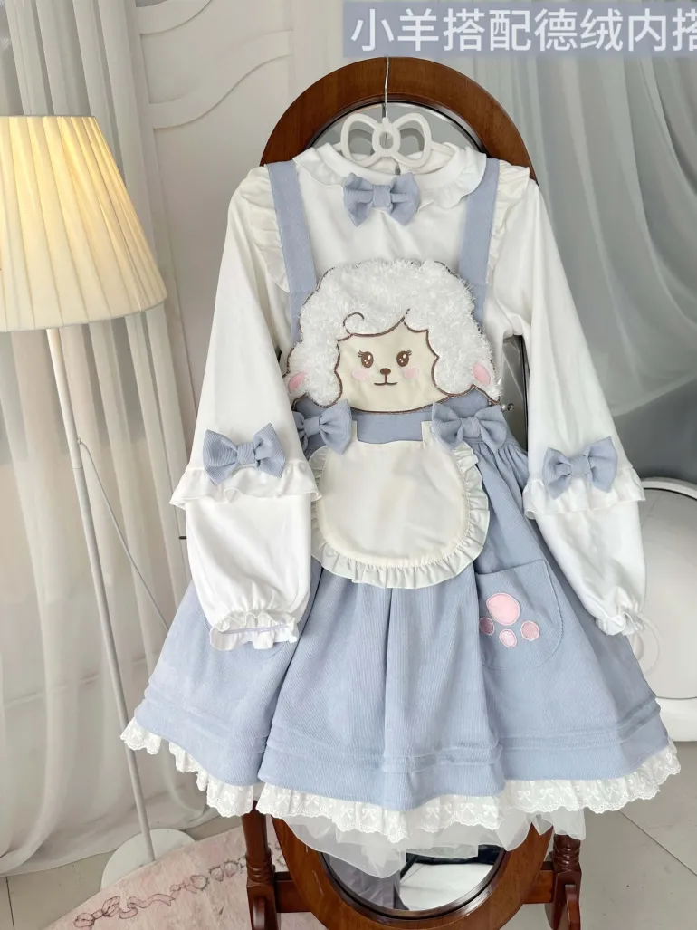 Kitsune Corudroy Suspender Dress