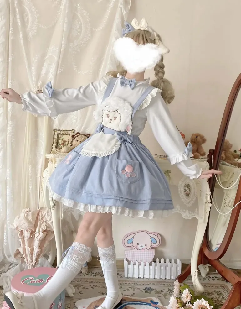 Kitsune Corudroy Suspender Dress