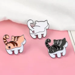 Kitten Bum Enamel Pins