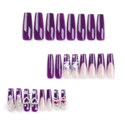 Kitty Square Long 3D Press On Nails
