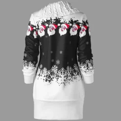 Knit Cowl Neck Santa Sweater