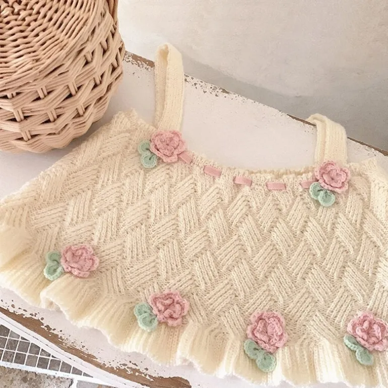 Knit Tulip Fairy Crop Top