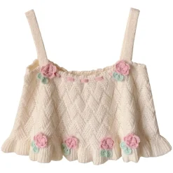 Knit Tulip Fairy Crop Top