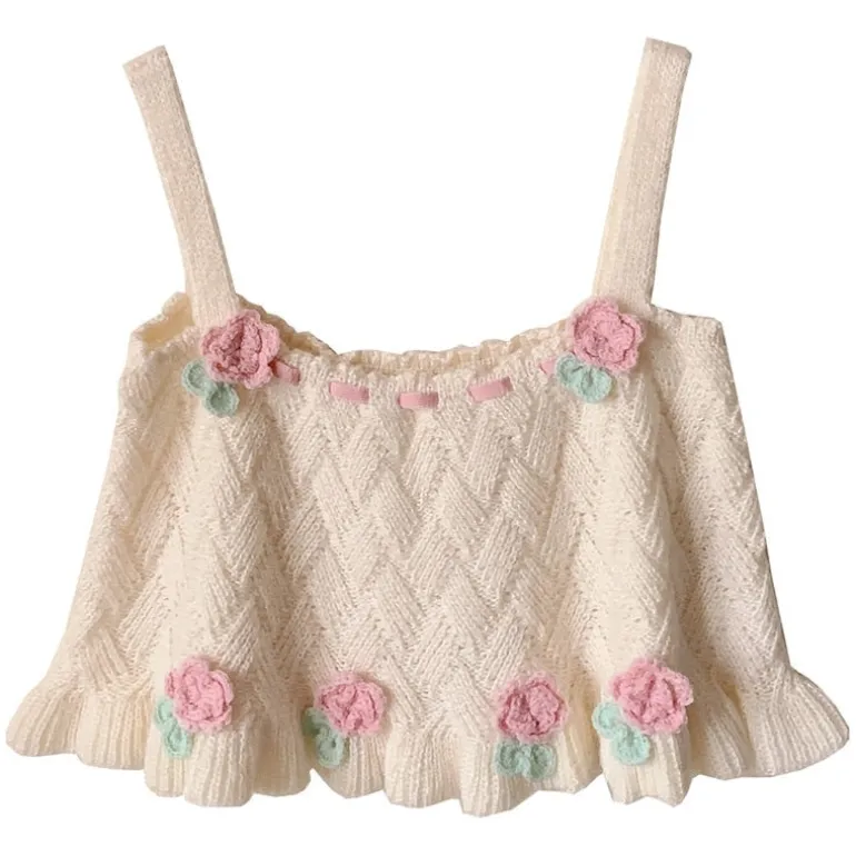 Knit Tulip Fairy Crop Top