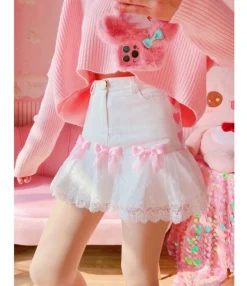 Lace Ribbon Lolita Skirt