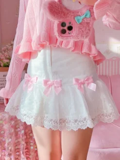 Lace Ribbon Lolita Skirt