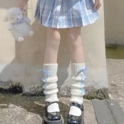 Lace Up Bow Leg Warmers