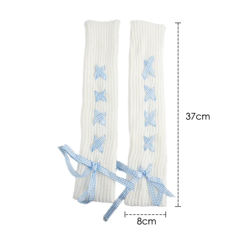 Lace Up Bow Leg Warmers