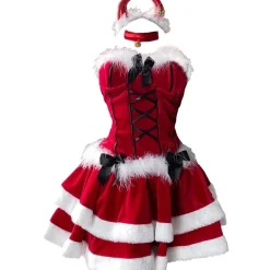 Lace Up Santa Dress + Costume