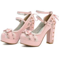 Lacy Corset High Heels