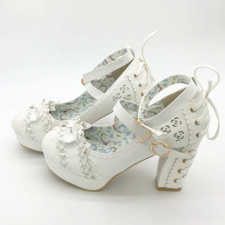 Lacy Corset High Heels