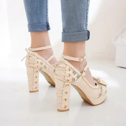 Lacy Corset High Heels