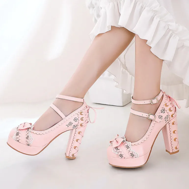 Lacy Corset High Heels