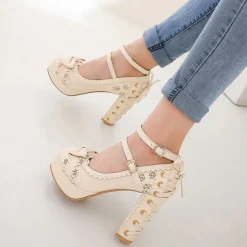 Lacy Corset High Heels
