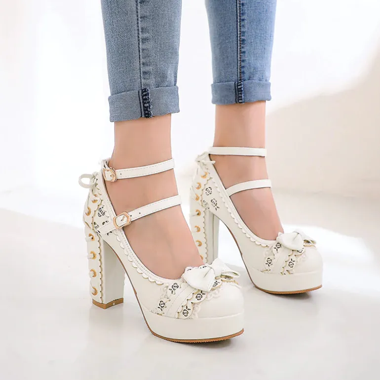 Lacy Corset High Heels
