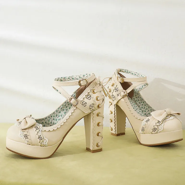 Lacy Corset High Heels
