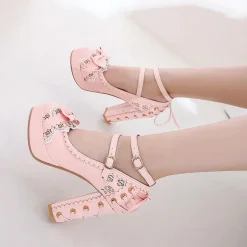 Lacy Corset High Heels
