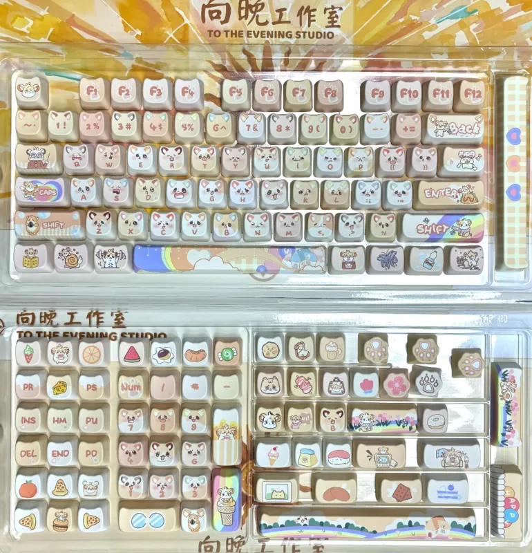 Lavender Penguin Full Key Cap Set