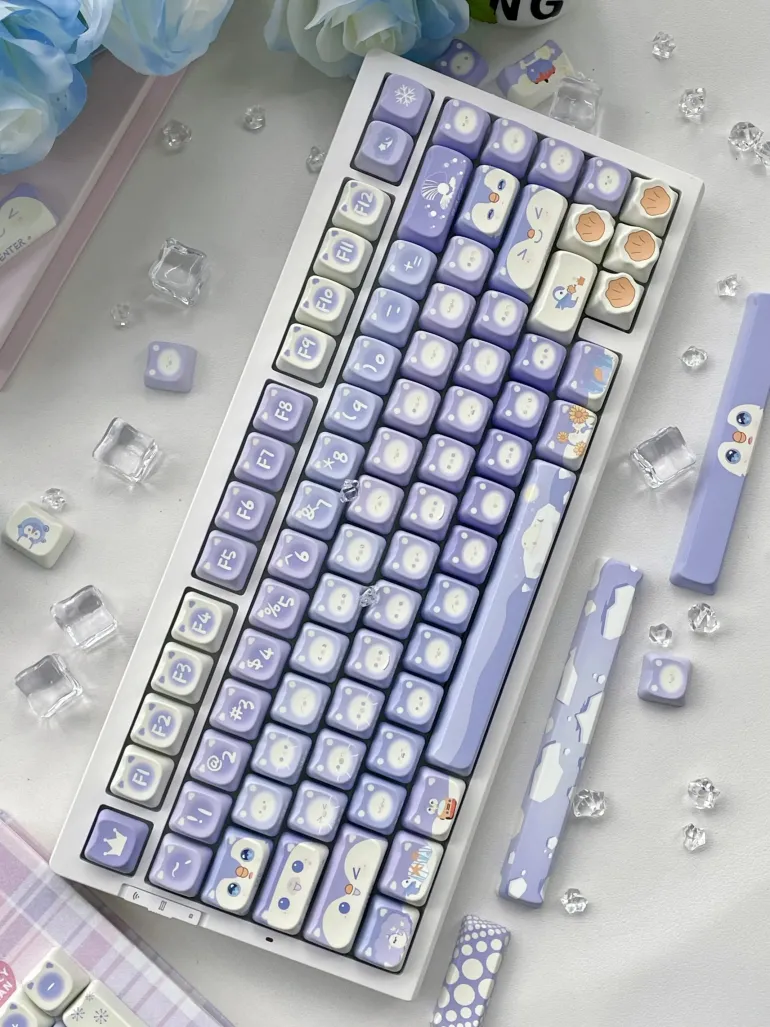 Lavender Penguin Full Key Cap Set