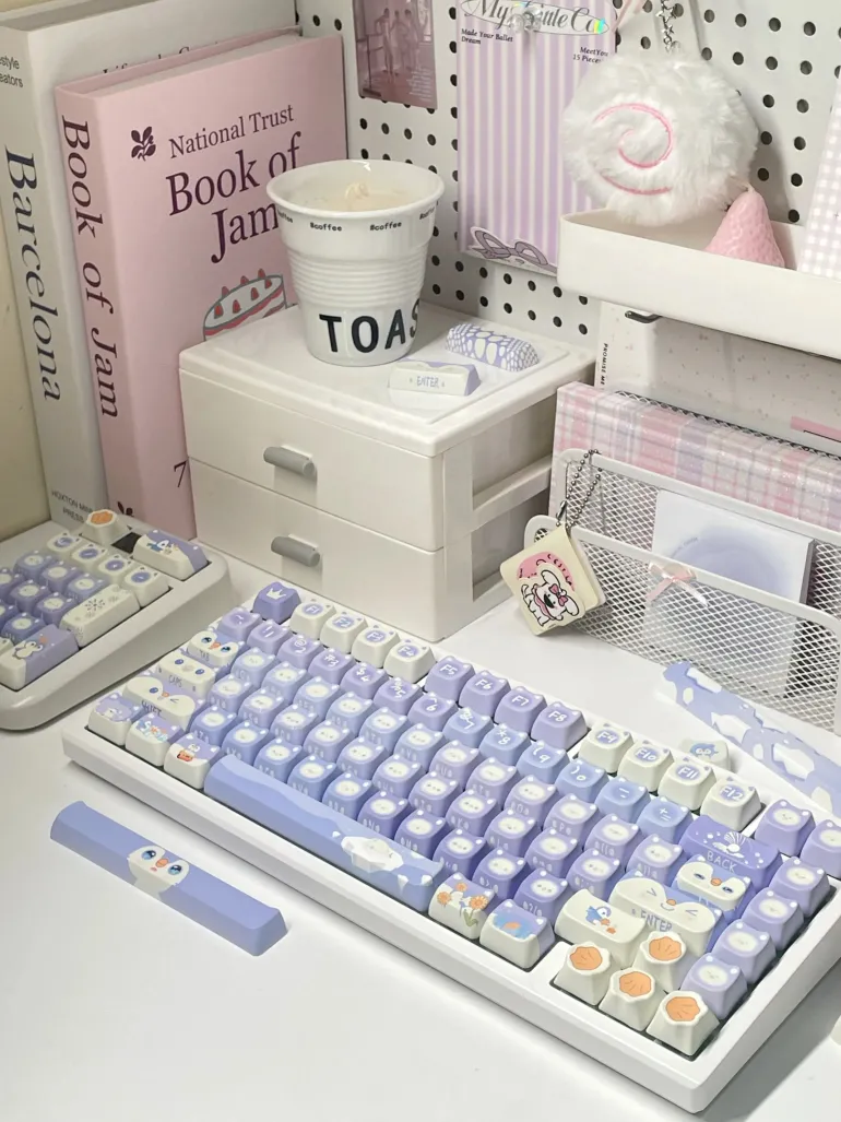 Lavender Penguin Full Key Cap Set