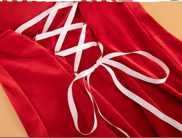 Layered Santa Ribbon Dress