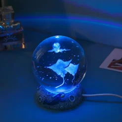 LED Aquamarine Life Snow Globe
