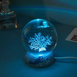 LED Aquamarine Life Snow Globe