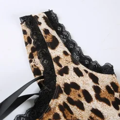 Leopard Lace Back Bodysuit