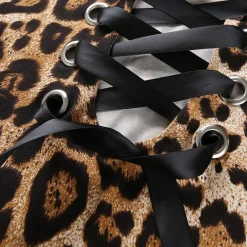 Leopard Lace Back Bodysuit