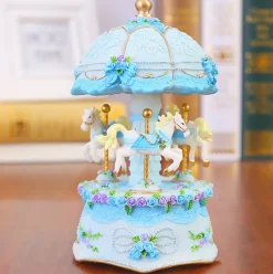 Light Up Carousel Music Box