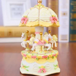 Light Up Carousel Music Box