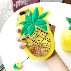 Liquid Glitter Pineapple Case