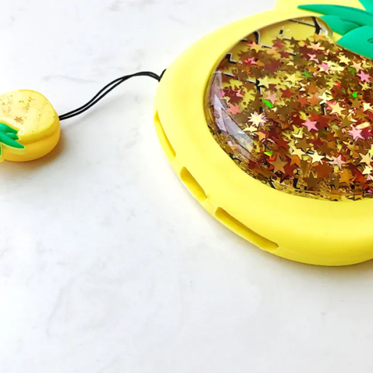Liquid Glitter Pineapple Case