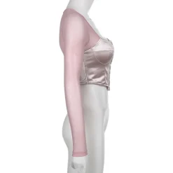 Long Sleeve Satin Bustier