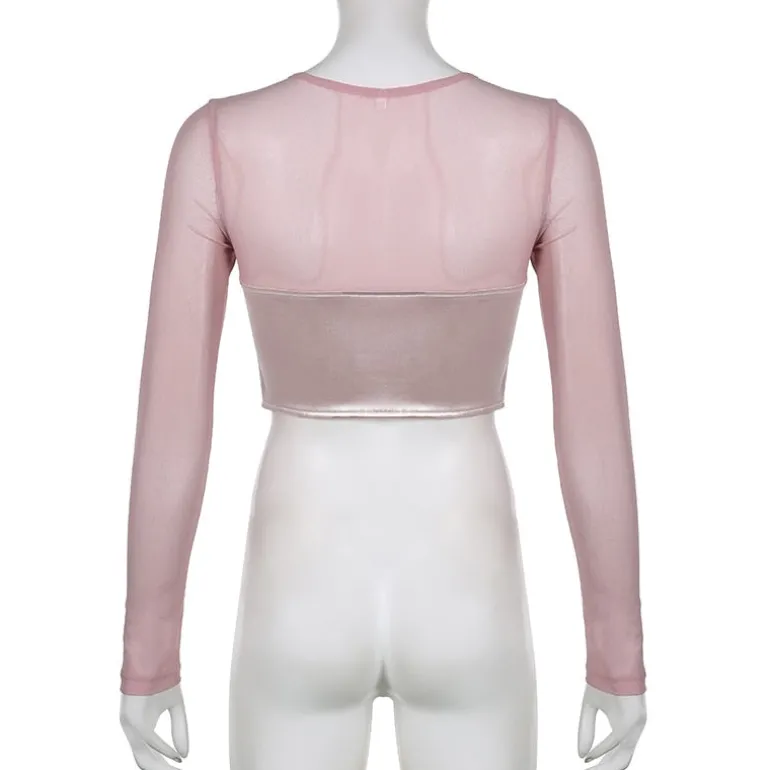 Long Sleeve Satin Bustier