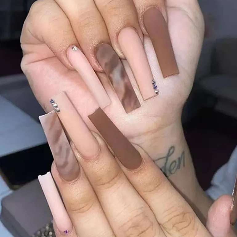 Long Square Press On Nails
