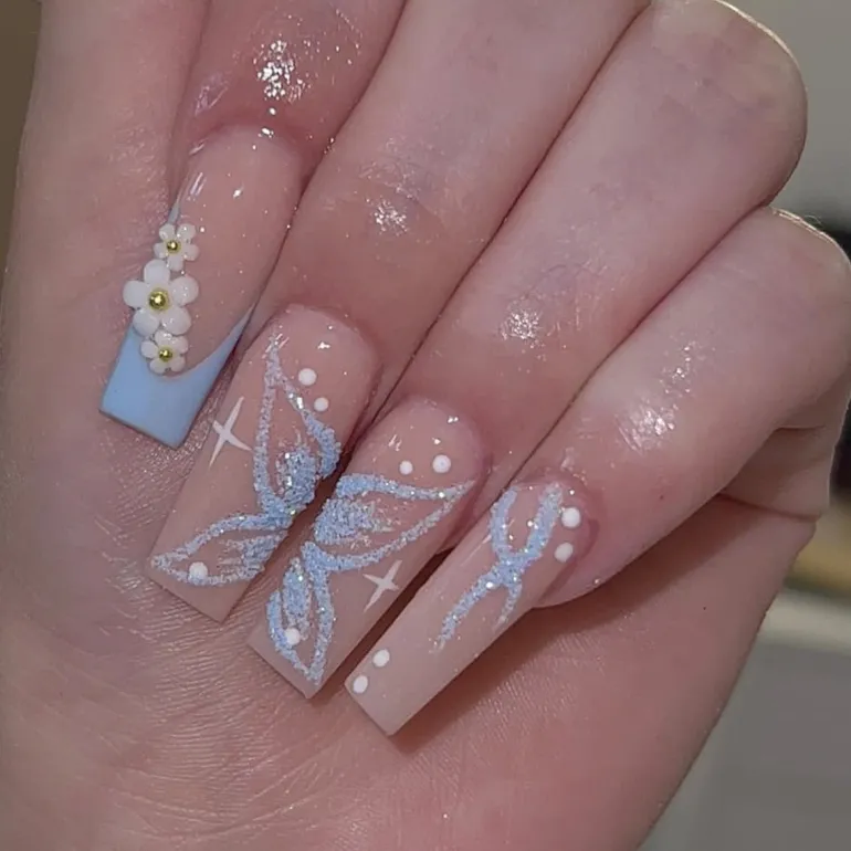 Long Square Press On Nails