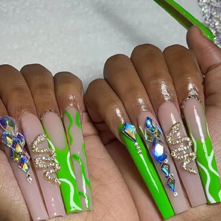 Long Square Press On Nails