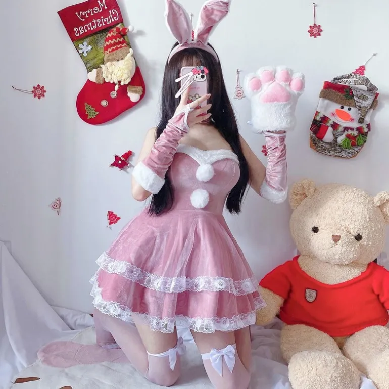 Luxury Santa Bunny Dress Set