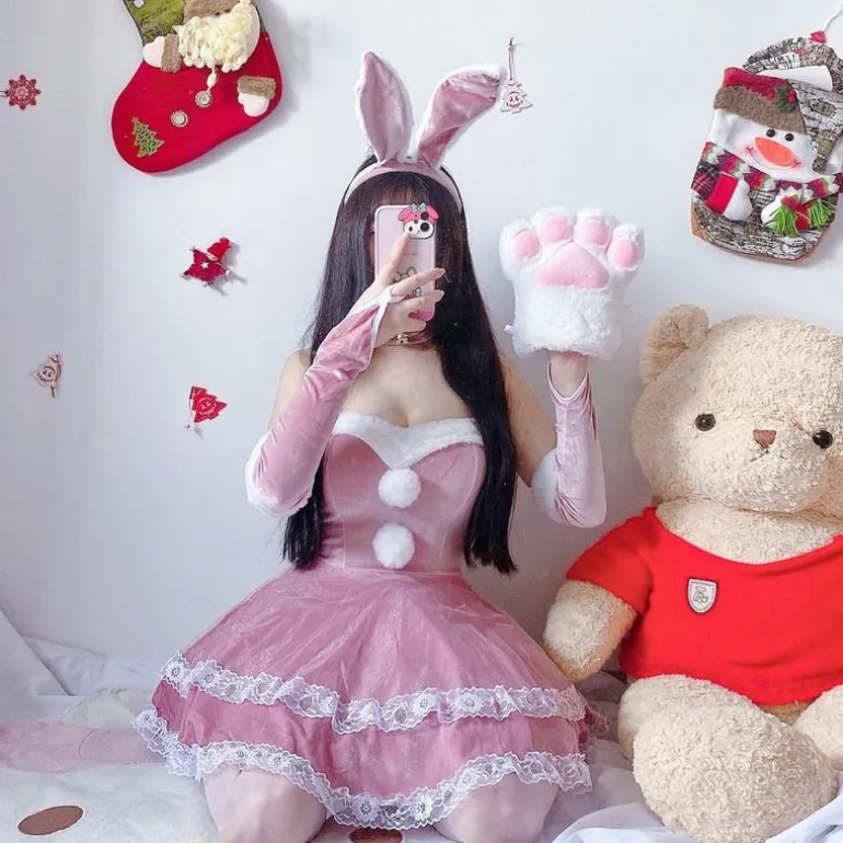 Luxury Santa Bunny Dress Set