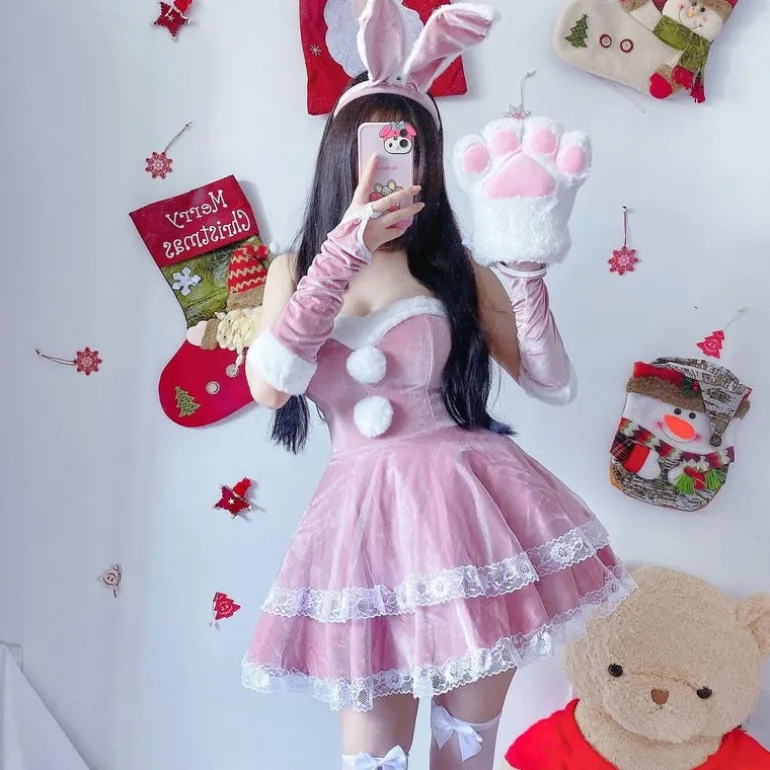 Luxury Santa Bunny Dress Set