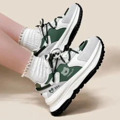 Meow Army Green Sneakers