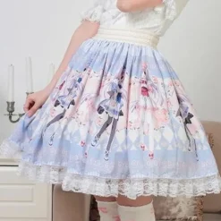 Milky Anime Print Skirt