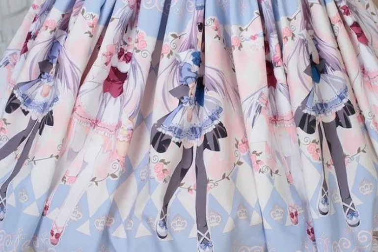 Milky Anime Print Skirt