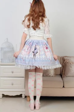 Milky Anime Print Skirt