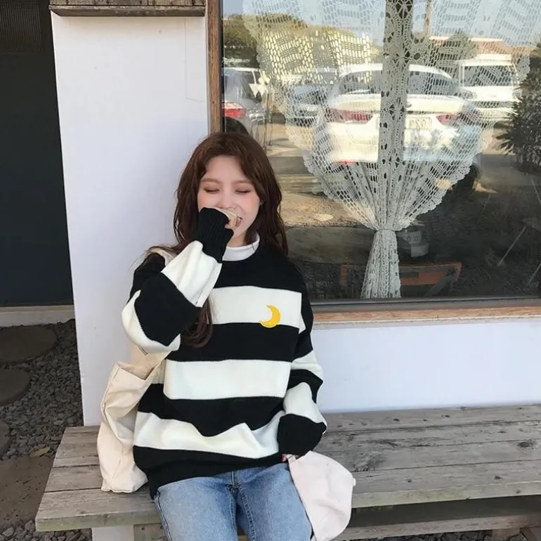 Moon Child Pastel Knit Sweater